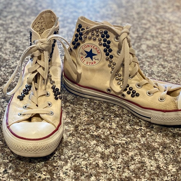 Free People Studded High Top Converse 